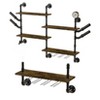 Artloge 4 Tier Heavy Duty Industrial Pipe Shelving Wall Mounted Bar Liquor Rack with Wine Bottle & Glass Storage for Home Kitchen & Living Room - 4 of 4