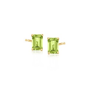 RS Pure by Ross-Simons 2.10 ct. t.w. Peridot Stud Earrings in 14kt Yellow Gold - 1 of 4
