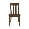 Simple Relax Set of 2 Wooden Dining Side Chairs with Slatted Backrest in Brown Oak - 3 of 4