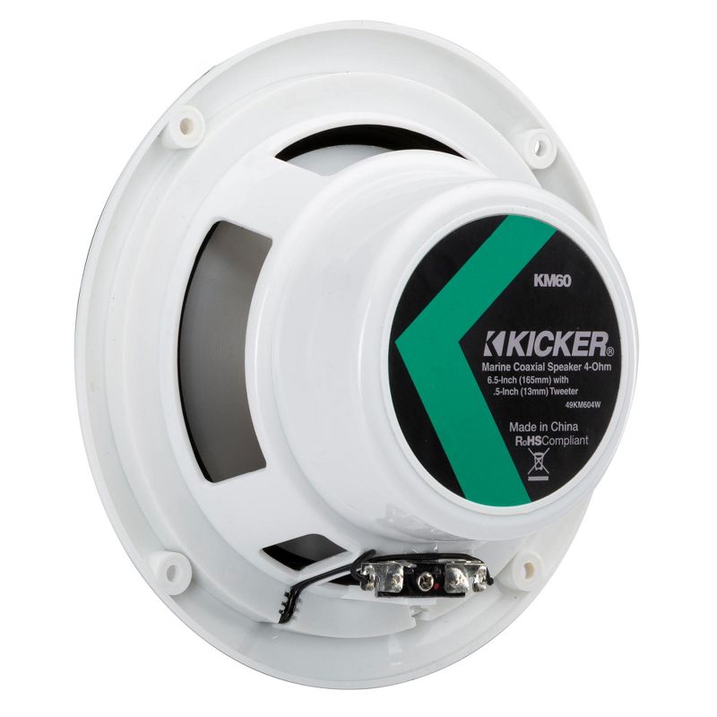 Kicker 49KM604W KM 6.5" 4Ω Marine Coaxial Speakers - Pair, 3 of 7