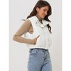Allegra K Women's Lightweight Cropped Quilted Padded Zip Up Sleeveless Puffer Vest - 3 of 4