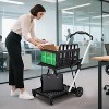 Foldable Shopping Cart with Wheels, 2-Layer Portable Multi-Function Cart with Detachable Storage Box for Home, Grocery, Supermarket, Warehouse - 4 of 4