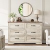 6 Drawer Dresser for Bedroom,Modern Tall Dresser Organizer,TV Stand,Wooden Chest of Drawers and Closet Organizers for Storage Clothes - 3 of 4