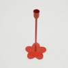 Gulches Floral Fusion Series Red Ceramic Tabletop Candle Holder 1 Pack - 2 of 4