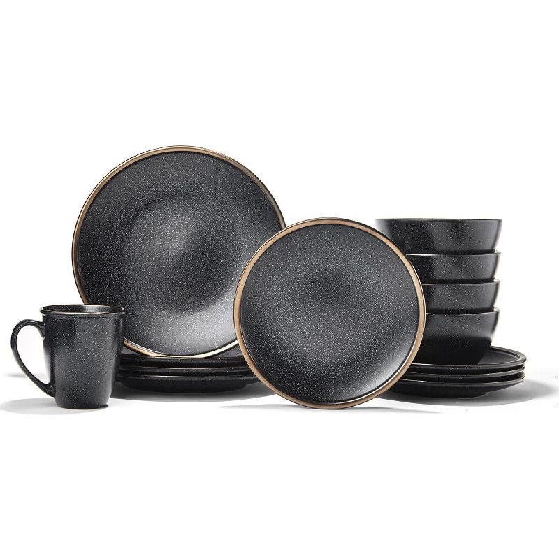American Atelier Varda Round Dinnerware Set – 16-Piece Stoneware Dinner Party Collection 4 Dinner Plates, 4 Salad Plates, 4 Bowls & 4 Mugs, 1 of 9