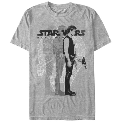 Retaliate Dam hundehvalp Men's Star Wars Millennium Falcon Han Solo T-shirt : Target