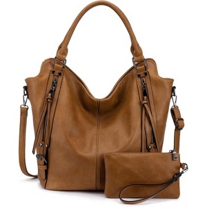 Tote Bag for Women PU Leather Shoulder Bags Fashion Hobo Bags with Adjustable Shoulder Strap - 1 of 4