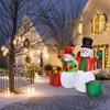 Gymax 6' & 5' Inflatable Xmas Snowmen Set w/ Built-in LED Lights & Sandbag Blowup Decoration for Indoor and Outdoor - 3 of 4