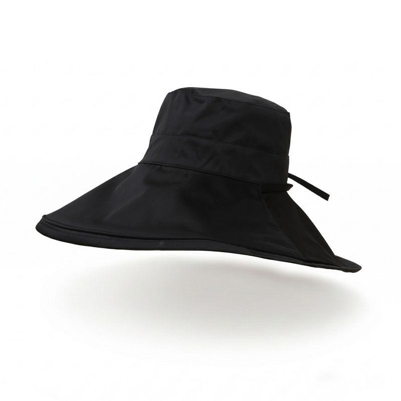 Anna-Kaci Womens Reversible Wide Brim Sun Hat Adjustable Chin Strap UV Protection Summer Hat, Black