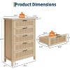 Fluted 5 Drawer Dresser for Bedroom, 45'' Tall Dresser, Chest of Drawers, Wooden Chest with Clothes Storage Cabinet - 2 of 4