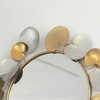 Fabulaxe 31" Accent Wall Mounted Mirror with Gold and Silver with Decorative Modern Pedal Leaf Frame - 3 of 4