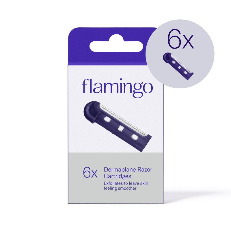 Flamingo Dermaplane Razor Refill Cartridges - Facial Razor Refills - 6ct, 1 of 8