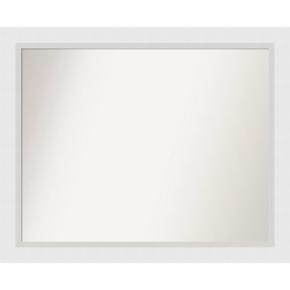 Photos - Wall Mirror 32" x 26" Non-Beveled Blanco White Wood  - Amanti Art