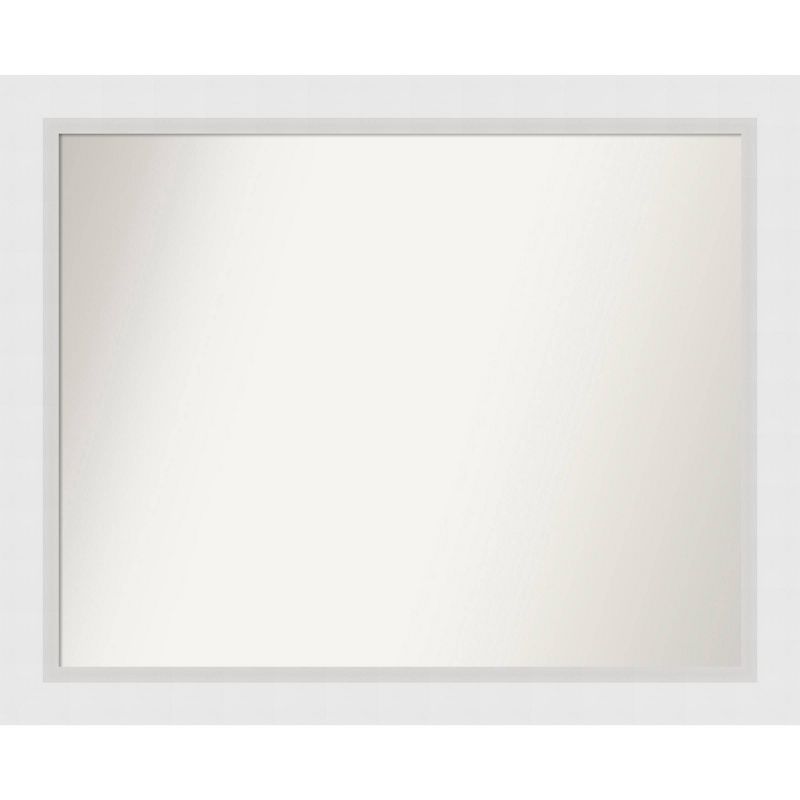 32&#34; x 26&#34; Non-Beveled Blanco White Wood Wall Mirror - Amanti Art, 1 of 10