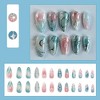 LOVELAY CREATIONS Ombre Blue Short Almond Press-On Nails with Starburst Design - 3 of 4