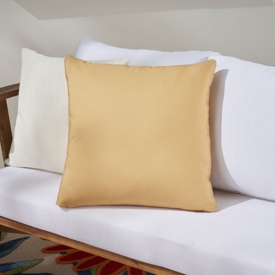 Aloha Yellow Reversible 20" x 20" Indoor Outdoor Throw Pillow