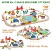 110-Piece Wooden Train Set - Compatible Track System for Kids Ages 3-7, Ideal Birthday Gift - 2 of 4