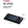 Canon RC-IP100 Remote PTZ Camera Controller - 7” Touch Screen, Control & Zoom Lever, 4 Customizable Buttons, 100 Presets - Control Up to 100 Canon - 3 of 3