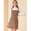 Allegra K Women's Classic Adjustable Strap A-Line Overall Denim Dress - 4 of 4