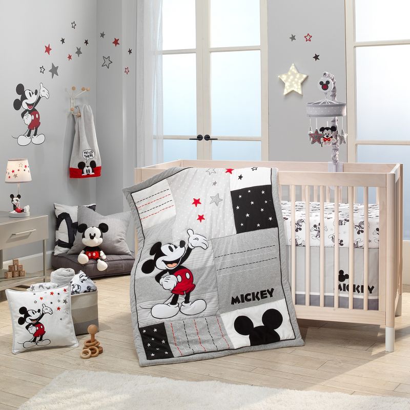 Lambs & Ivy Disney Baby Magical Mickey Mouse Lamp with Shade and Bulb - Gray, 4 of 5