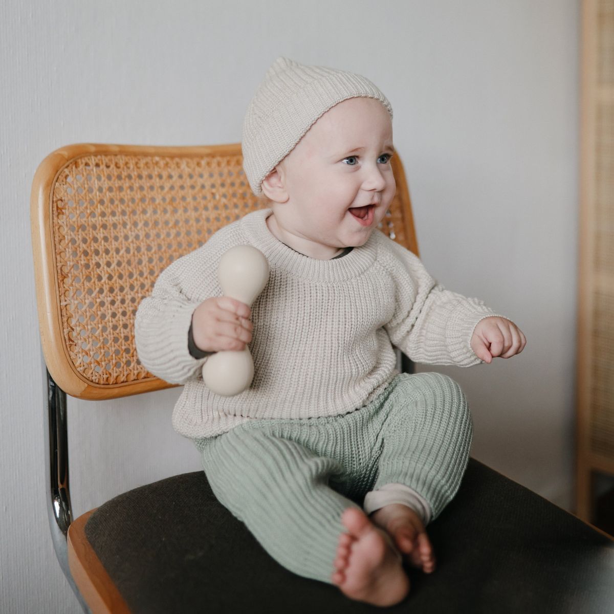 Mushie Silicone Baby Rattle Toy - thumbnail 4