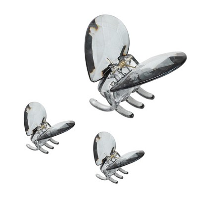 Unique Bargains Women's Elegant Hearts Hair Clips 3.15"x2.52"x2.01" 3 Pcs