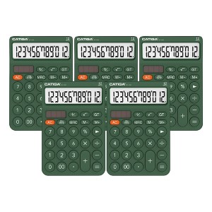 CATIGA 12-Digit Desktop Calculator, Large LCD, Big Buttons, Solar & Battery Dual Power, Standard Functions for Office, Home, School - SD-1292 - 1 of 4