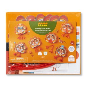 6ct Thanksgiving Craft Turkey Foam Platter Kit - Mondo Llama™ - 1 of 3