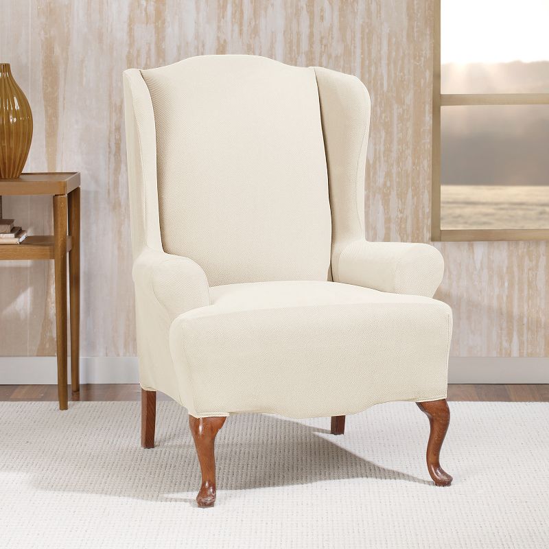 Stretch Knit Wing Chair Slipcover - Sure Fit, 3 of 7