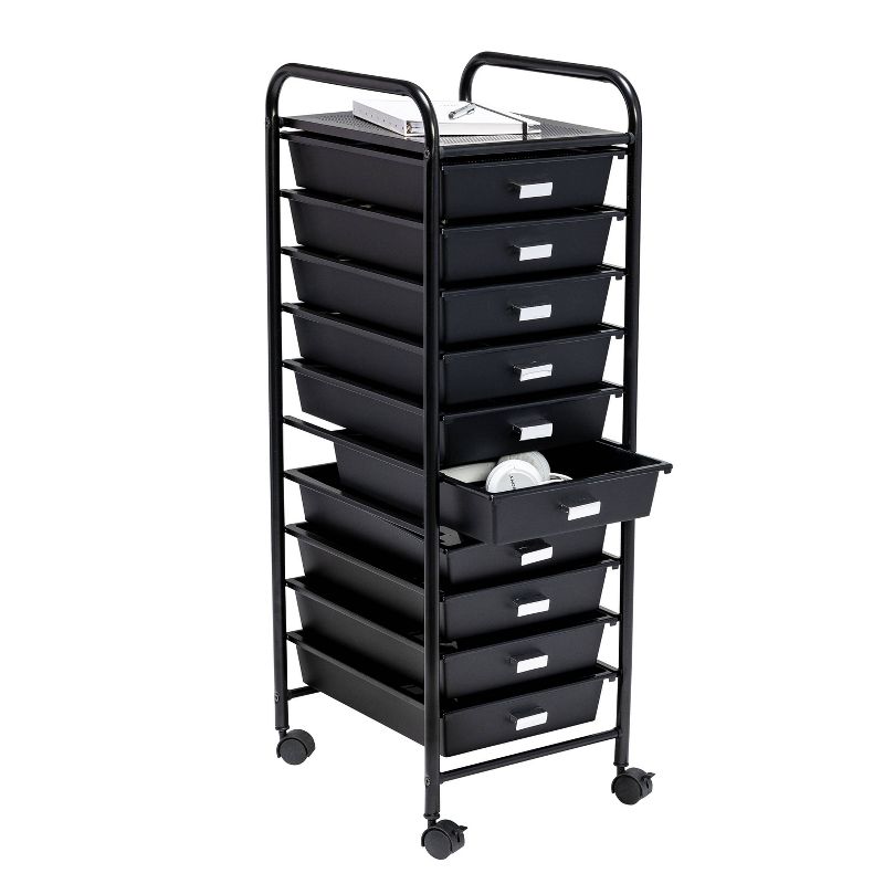 Honey-Can-Do 10 Drawer Rolling Cart Black, 2 of 4
