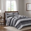 Gracie Mills Ianne Modern 8-Piece Watercolor Stripe Quilt Set with Cotton Bed Sheets - 2 of 4