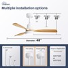 Sofucor 48 Inch Smart Ceiling Fan with Lights and Remote/APP Control Work with Alexa/Google Low Profile Ceiling Fan for Indoor Outdoor Bedroom - 4 of 4