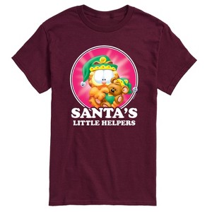 Men's - Garfield - Santas Little Helpers Christmas Short Sleeve Graphic T-Shirt - 1 of 4