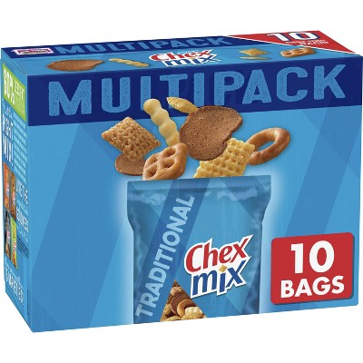 Chex Mix Traditional Snack Mix Bags - 17.5oz/10ct