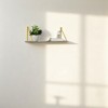 FONTOI Storage Shelves Wall Mounted, Hanging Metal Bracket Single Shelf for Living Room Hallways, Walnut, 28"*10"*7" - 2 of 4