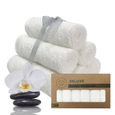 Keababies 6pk Baby Washcloths, High Absorbent And Soft Baby Towels And Washcloths, Baby Bath Towel