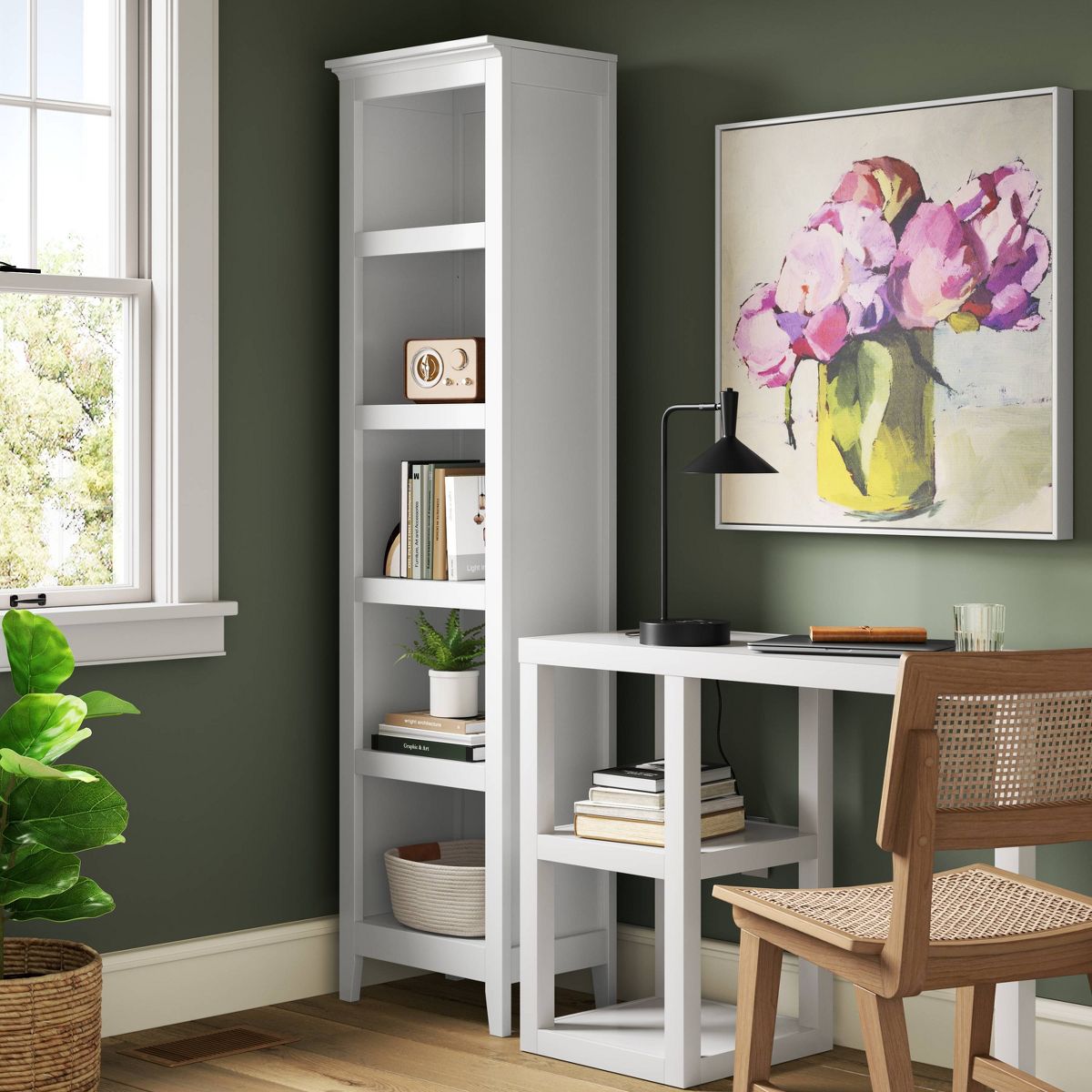 72" Carson Narrow Bookcase - Threshold - thumbnail 2