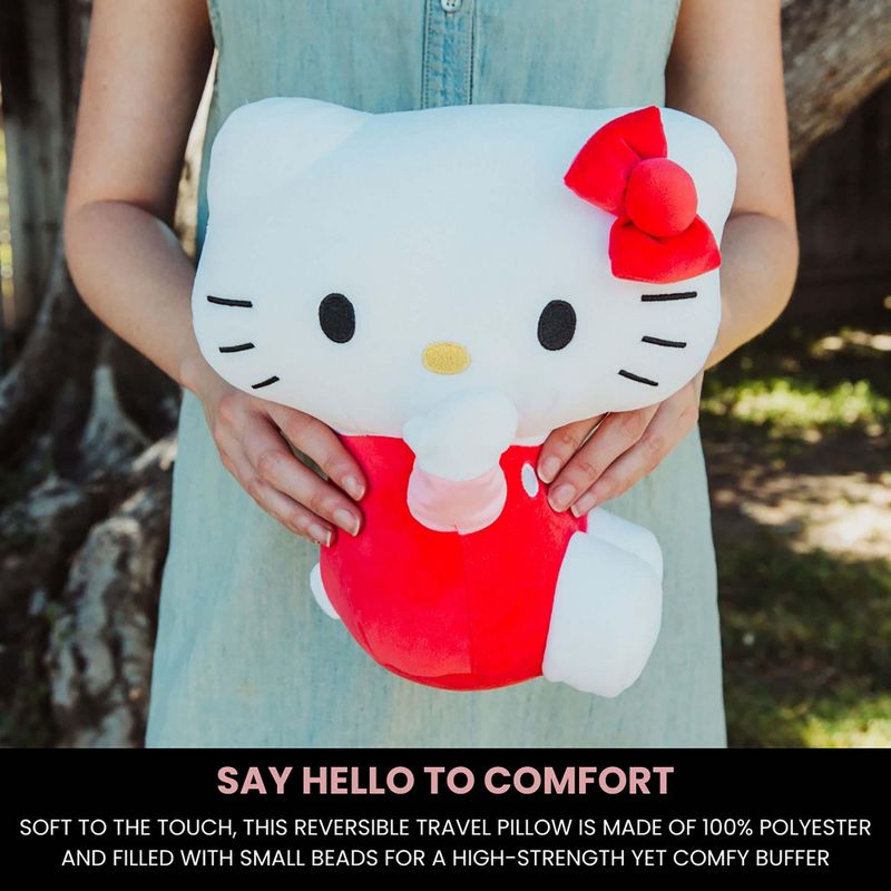 Surreal Entertainment Sanrio Hello Kitty Reversible Neck Roll Pillow and Plush Toy, 3 of 10