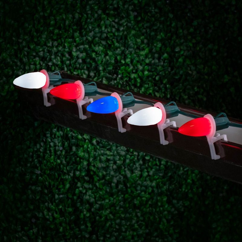 Novelty Lights LED C9 Ceramic Outdoor Lighting, Green Wire (25 Bulbs, 120 V), 5 of 6