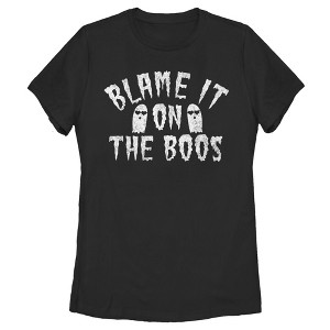 Women's Lost Gods Halloween Blame It on the Boos T-Shirt - 1 of 4