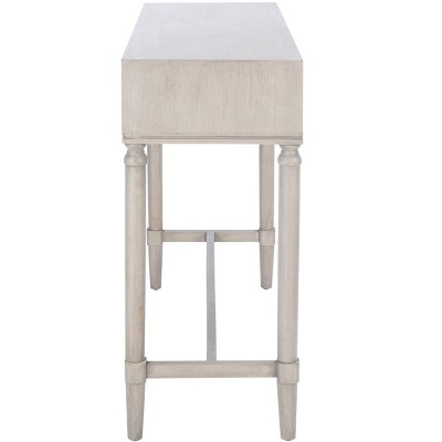 Gray Pinewood Traditional Console Table with Storage