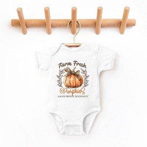The Juniper Shop Coquette Farm Fresh Pumpkin Baby Bodysuit - 1 of 3