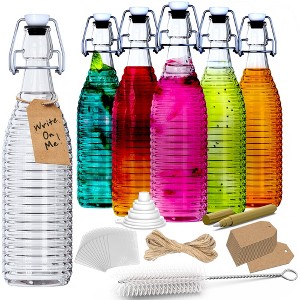 Nevlers 33 oz Ring Swing Top Glass Bottle Set (Pack of 6) - 1 of 4