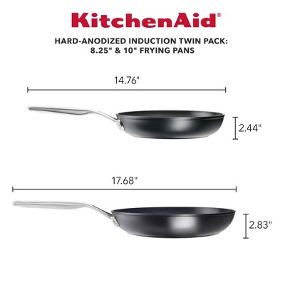 Hard Anodized Black Aluminum Nonstick Frying Pan Set