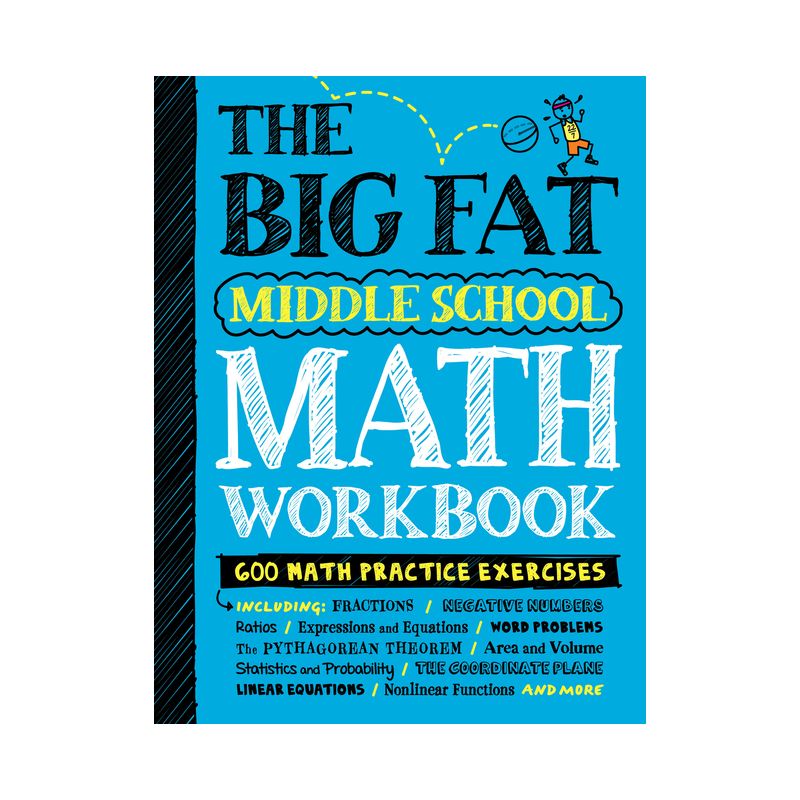 The Big Fat Middle School Math Workbook - (Big Fat Notebooks) by  Workman Publishing & Editors of Brain Quest (Paperback), 1 of 2