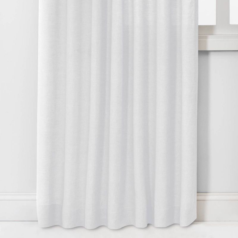 1pc Light Filtering Linen Window Curtain Panel - Threshold™, 4 of 13