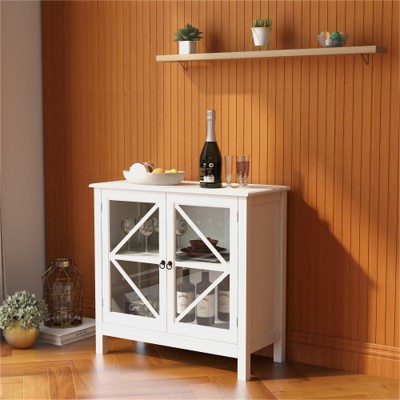 LunaLulinlk Kitchen cabinet with double glass doors