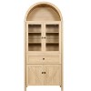 NicBex Vintage Tall Dome Kitchen Pantry Cabinet with Storage Drawer & Glass Doors,Versatile Cupboard Buffet Cabinet for Kitchen,Dining Room - 4 of 4