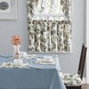 Ellis Curtain Madison Floral Design Printed Natural Ground 1.5" Rod Pocket Tailored Tier Blue - 3 of 4