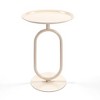 NicBex Lantern-Shaped Metal End Tables Living Room, Retro Tray Side Table with Weighted Base, Small Side Table, Round End Table, Small Coffee Table - 3 of 4